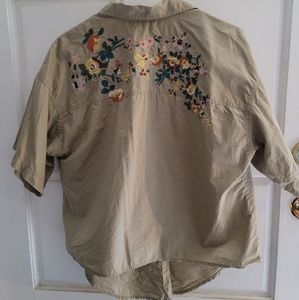 Madewell Floral Safari shirt.